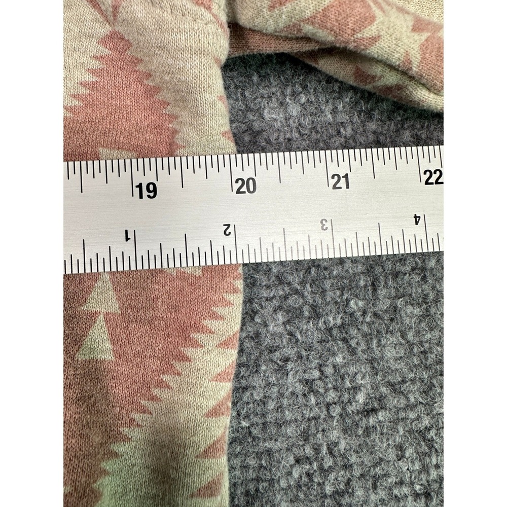 Ariat Hoodie Womans Small Southwestern Aztec Print Sweatshirt Pink Tan Pullover - Picture 6 of 10